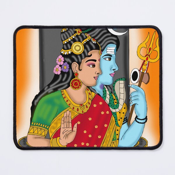 Item preview, Shiva Shakti Sacred Artwork – Hindu Mythological Couple Illustration designed and sold by Harshit_Digital_Arts.