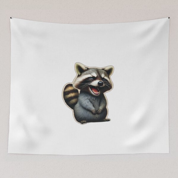Item preview, Cute Laughing Raccoon Animal designed and sold by Lellenatavarez.