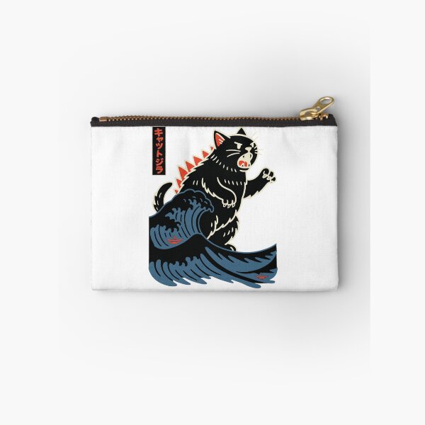 Item preview, Catzilla Great Wave - Desain Kucing Kaiju Jepang dengan Katakana (Kyattojira) designed and sold by ropexxx.