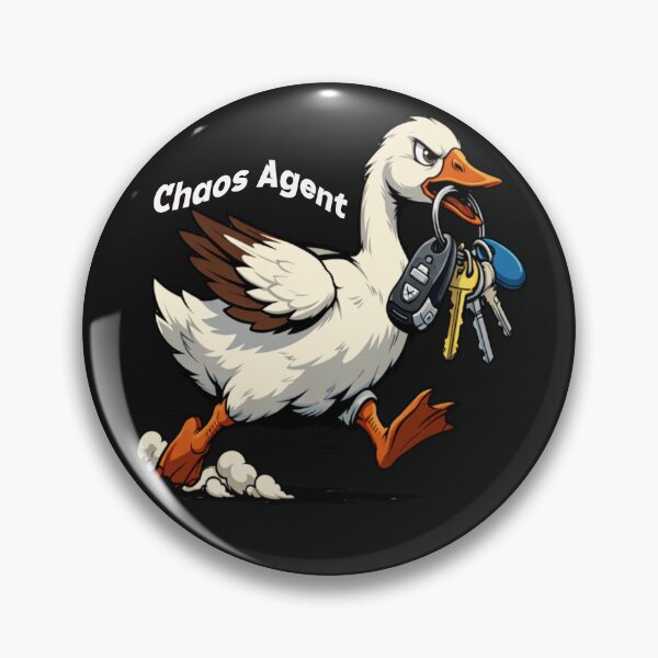 Item preview, Disruptive Goose Running with Keys Cartoon designed and sold by Tsugraf Designs.