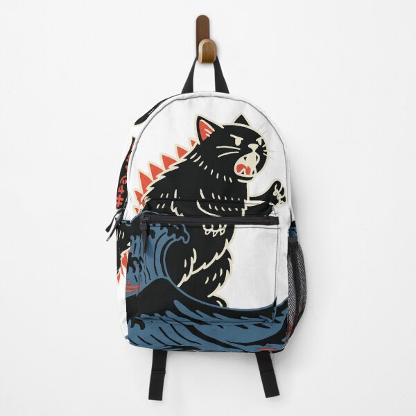 Item preview, Catzilla Great Wave - Desain Kucing Kaiju Jepang dengan Katakana (Kyattojira) designed and sold by ropexxx.