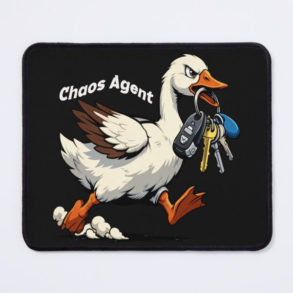Item preview, Disruptive Goose Running with Keys Cartoon designed and sold by Tsugraf Designs.
