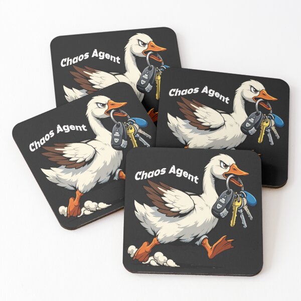 Item preview, Disruptive Goose Running with Keys Cartoon designed and sold by Tsugraf Designs.
