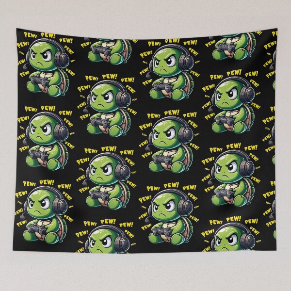 Item preview, Funny Turtle Gamer Videogame Pew Gaming Zoo Boys Girls Kids designed and sold by rafaeltto.