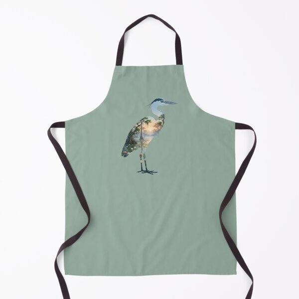 Item preview, Great Blue Heron Wetland Marsh Double Exposure Silhouette designed and sold by BirdsnStuff.