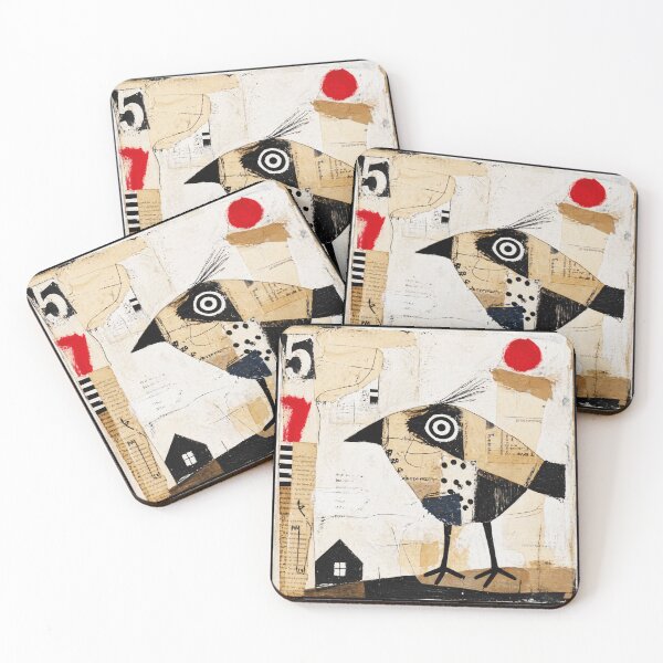 Item preview, Abstract Collage Bird Folk Print designed and sold by Modaozushi216.