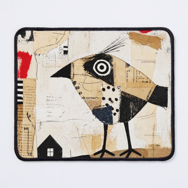 Item preview, Abstract Collage Bird Folk Print designed and sold by Modaozushi216.