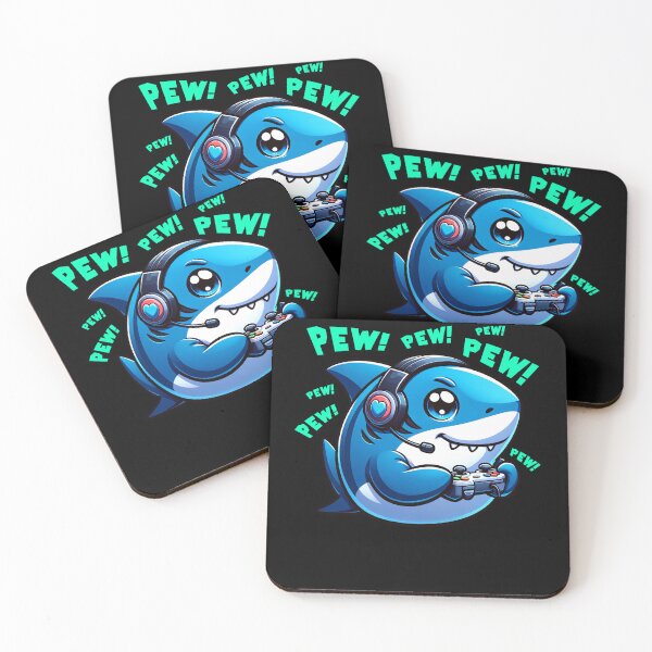 Item preview, Funny Shark Gamer Videogame Pew Gaming Zoo Boys Girls Kids designed and sold by rafaeltto.
