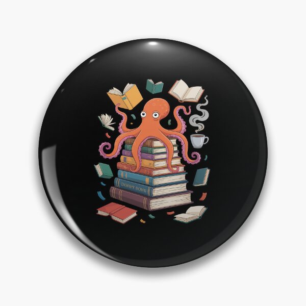 Item preview, Octopus Book Reading Book Reader Ocean Funny Octopus designed and sold by fferomananul.
