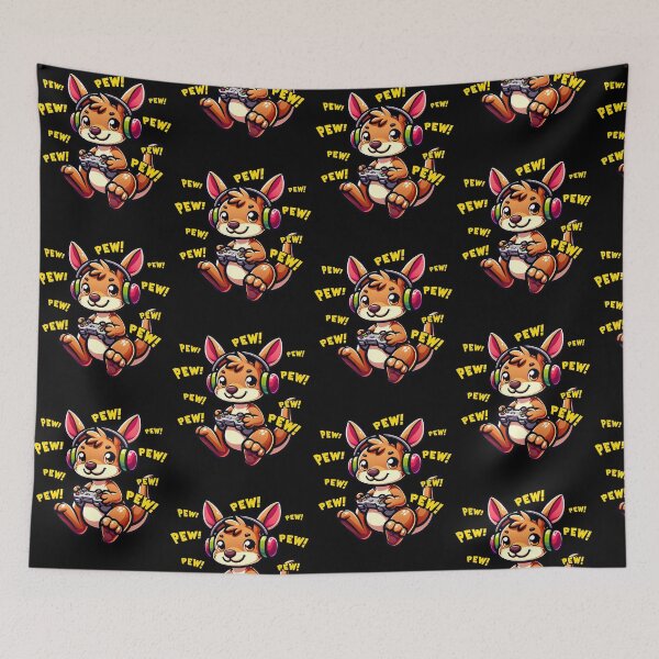 Item preview, Funny Kangaroo Gamer Videogame Pew Gaming Zoo Boys Girls Kids designed and sold by rafaeltto.