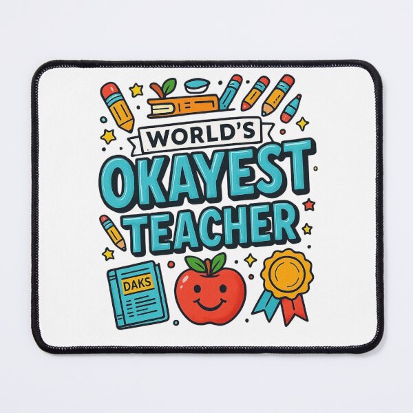 Item preview, World's Okayest Teacher designed and sold by sayitlightly.