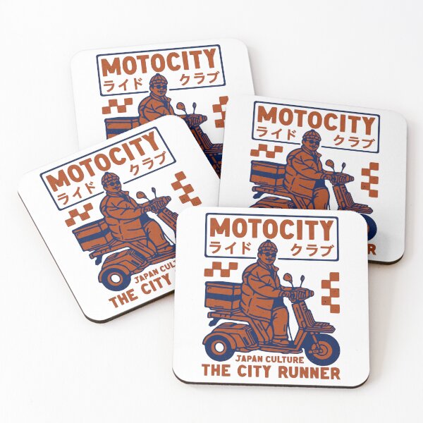 Item preview, Motocity Japan Culture - The City Runner Vintage Scooter Delivery designed and sold by ropexxx.
