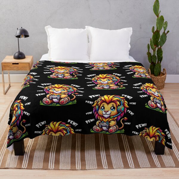 Item preview, Funny Lion Gamer Videogame Pew Gaming Zoo Boys Girls Kids designed and sold by rafaeltto.