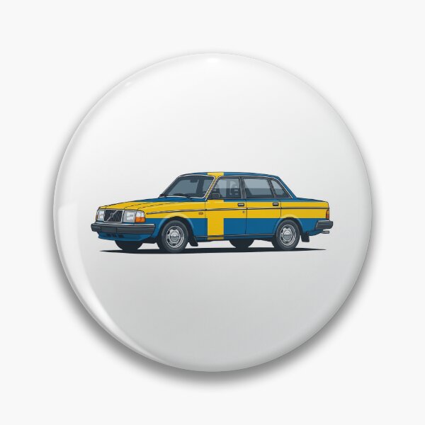 Item preview, 240 Sedan Swedish Flag Livery Classic European Boxy Car designed and sold by Off-Road-Zone.