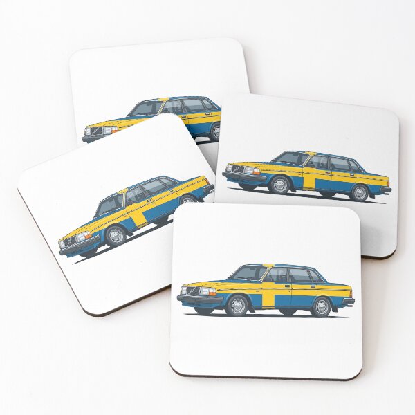 Item preview, 240 Sedan Swedish Flag Livery Classic European Boxy Car designed and sold by Off-Road-Zone.