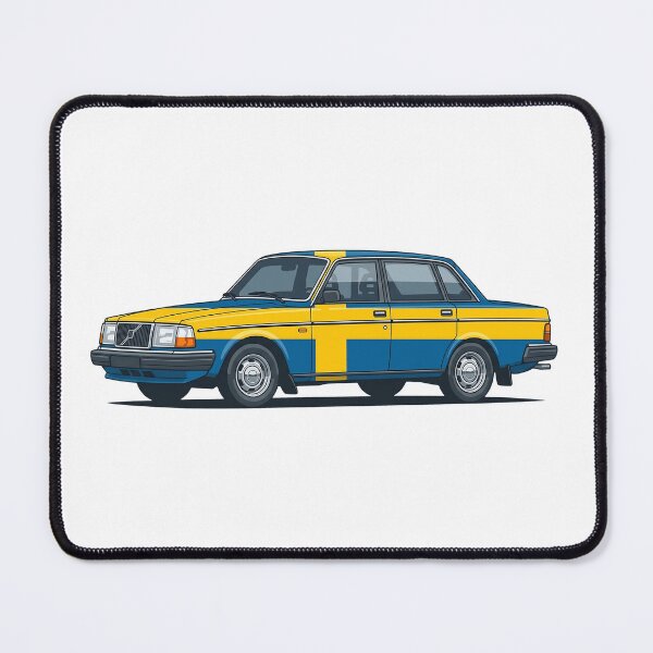 Item preview, 240 Sedan Swedish Flag Livery Classic European Boxy Car designed and sold by Off-Road-Zone.