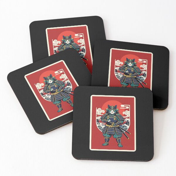 Item preview, Samurai Cat Armor Japanese Wave Red Sun  designed and sold by JordynLadukeg65.