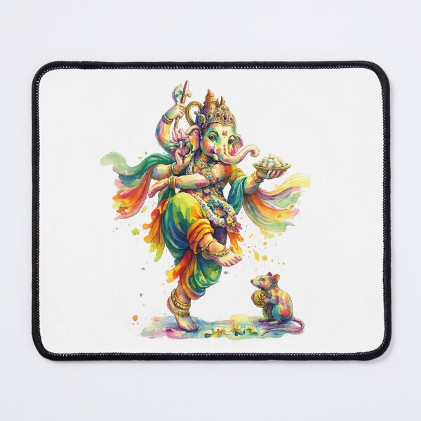 Item preview, Ganesha Watercolor Art – Colorful Spiritual Elephant God designed and sold by Ishiki-D.