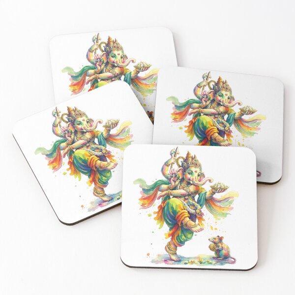Item preview, Ganesha Watercolor Art – Colorful Spiritual Elephant God designed and sold by Ishiki-D.