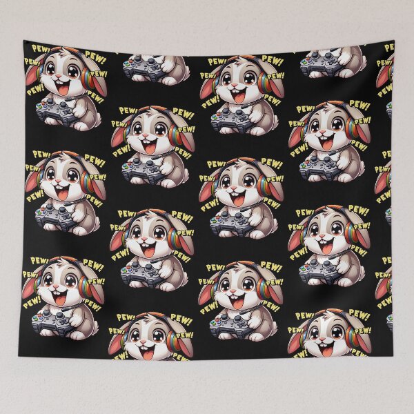 Item preview, Funny Rabbit Bunny Gamer Videogame Pew Gaming Zoo Boys Girls Kids designed and sold by rafaeltto.