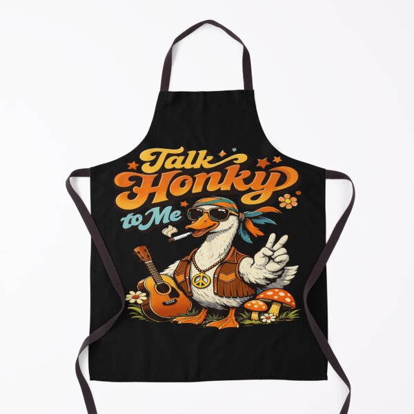 Item preview, Talk Honky to Me Retro Hippie Duck Groovy Vibe designed and sold by Tsugraf Designs.