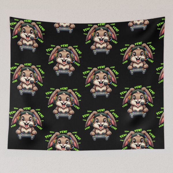 Item preview, Funny Rabbit Bunny Gamer Videogame Pew Gaming Zoo Boys Girls Kids designed and sold by rafaeltto.