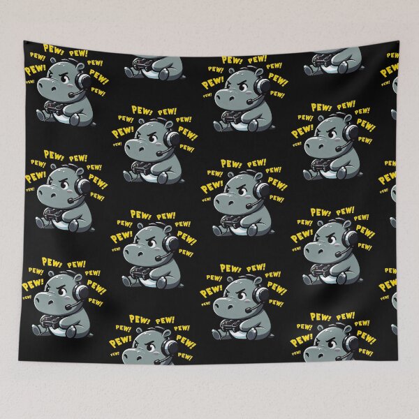 Item preview, Funny Hippopotamus Gamer Videogame Pew Gaming Zoo Boys Girls Kids designed and sold by rafaeltto.