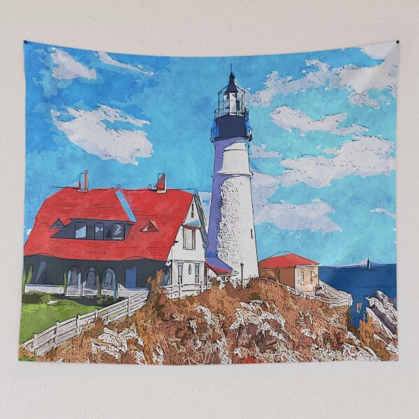 Item preview, Portland Head Light  designed and sold by AM FineArtPrints.