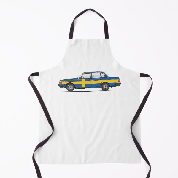 Item preview, 240 Sedan Swedish Flag Livery Side Profile Classic Boxy Car Art designed and sold by Off-Road-Zone.