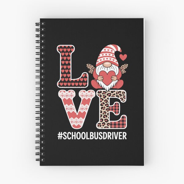 Item preview, School Bus Driver love Gnome heart Valentine's Day heart designed and sold by fferomananul.