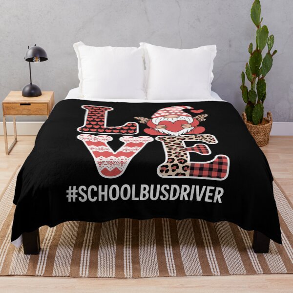 Item preview, School Bus Driver love Gnome heart Valentine's Day heart designed and sold by fferomananul.