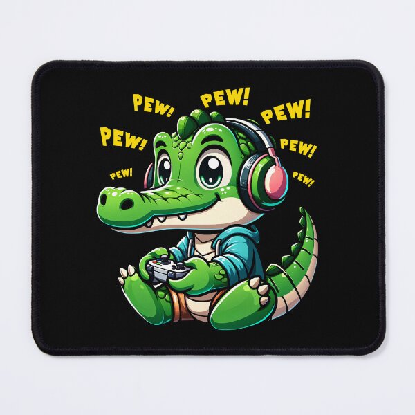 Item preview, Funny Crocodile Gamer Videogame Pew Gaming Zoo Boys Girls Kids designed and sold by rafaeltto.