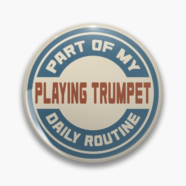 Item preview, Playing Trumpet – Part of My Daily Routine Retro Logo designed and sold by MOCOPOCO.