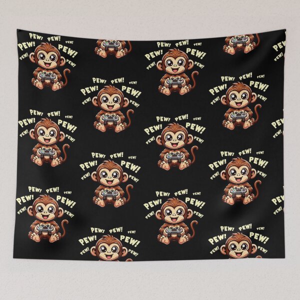 Item preview, Funny Monkey Gamer Videogame Pew Gaming Zoo Boys Girls Kids designed and sold by rafaeltto.