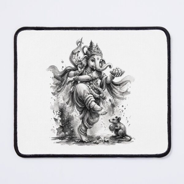 Item preview, Ganesha Black and White – Minimal Spiritual Elephant God Design designed and sold by Ishiki-D.