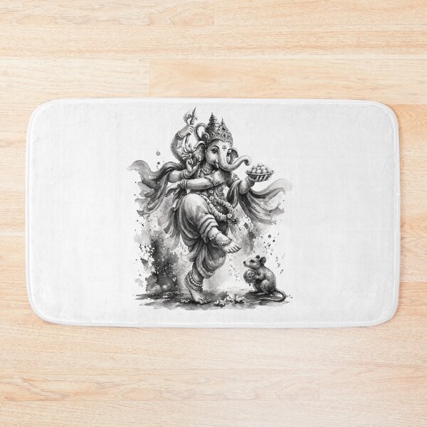 Item preview, Ganesha Black and White – Minimal Spiritual Elephant God Design designed and sold by Ishiki-D.