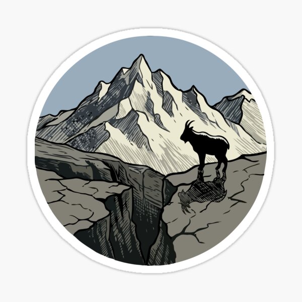Item preview, Alps Silhouette Goat designed and sold by Gkinoki.