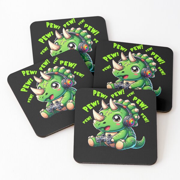 Item preview, Funny Triceratops Gamer Dinosaur Videogame Pew Gaming Boys Girls Kids designed and sold by rafaeltto.