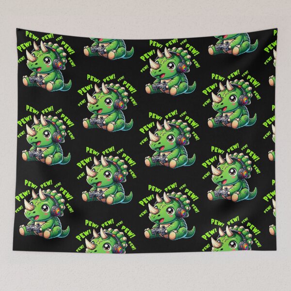 Item preview, Funny Triceratops Gamer Dinosaur Videogame Pew Gaming Boys Girls Kids designed and sold by rafaeltto.