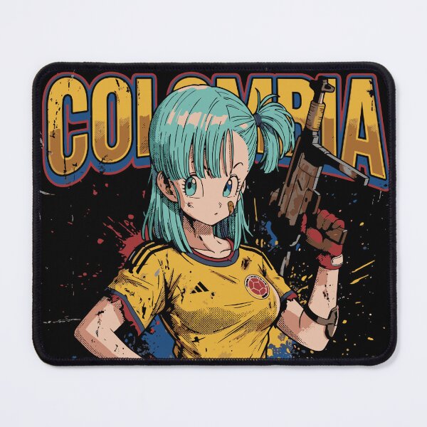 Item preview, Blue-Haired Warrior with the Colombian National Team designed and sold by moosesclub.