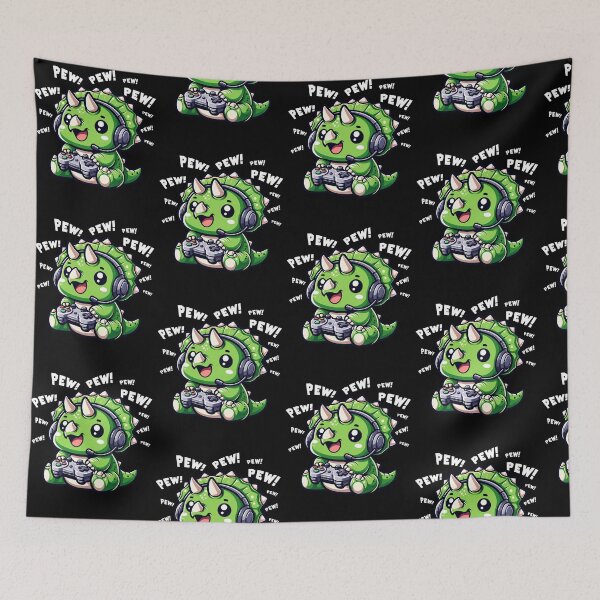 Item preview, Funny Triceratops Gamer Dinosaur Videogame Pew Gaming Boys Girls Kids designed and sold by rafaeltto.