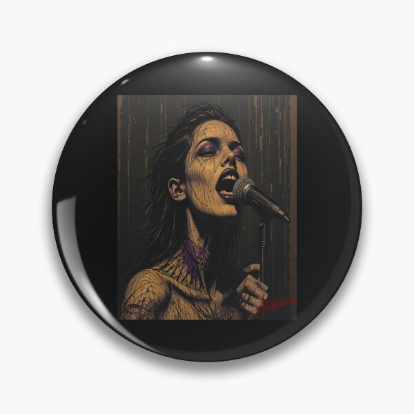 Item preview, Intense Singer Portrait Dark Emotional Performance designed and sold by Artisticanvas.