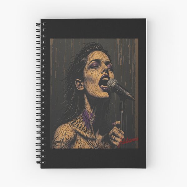 Item preview, Intense Singer Portrait Dark Emotional Performance designed and sold by Artisticanvas.