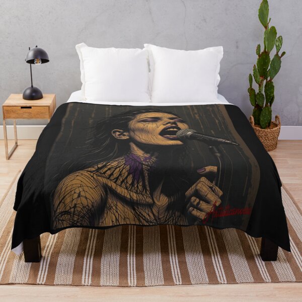 Item preview, Intense Singer Portrait Dark Emotional Performance designed and sold by Artisticanvas.