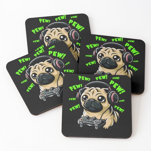 Item preview, Funny Pug Dog Gamer Videogame Pew Gaming Mom Dad Kids designed and sold by rafaeltto.