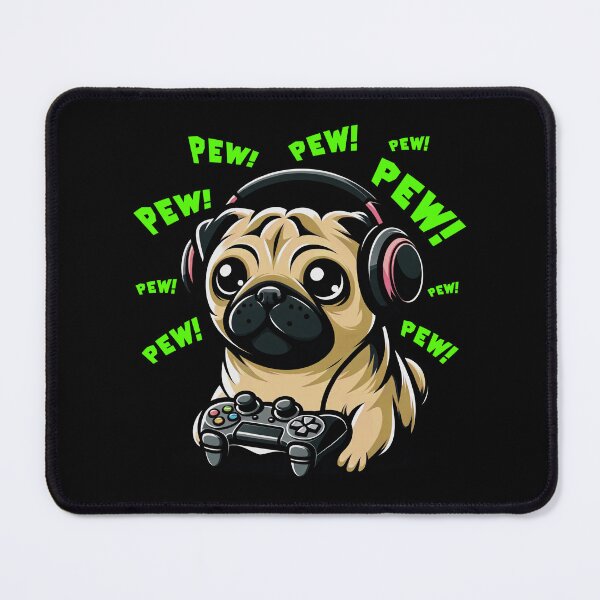 Item preview, Funny Pug Dog Gamer Videogame Pew Gaming Mom Dad Kids designed and sold by rafaeltto.