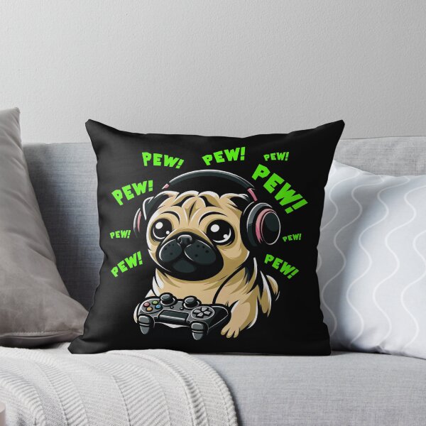 Item preview, Funny Pug Dog Gamer Videogame Pew Gaming Mom Dad Kids designed and sold by rafaeltto.