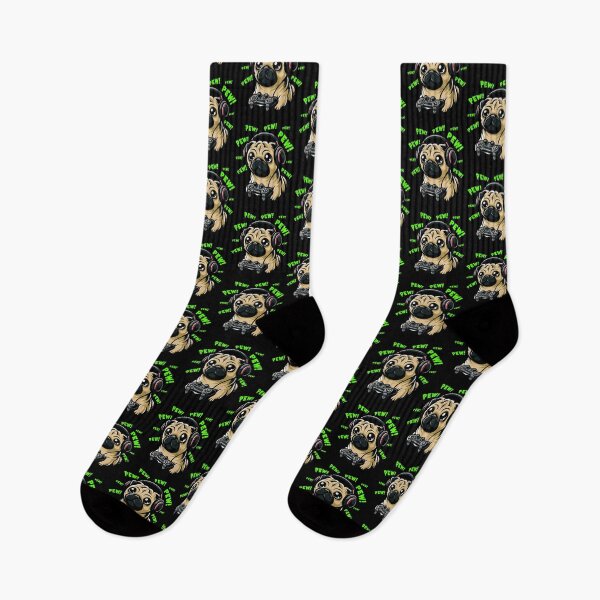Item preview, Funny Pug Dog Gamer Videogame Pew Gaming Mom Dad Kids designed and sold by rafaeltto.