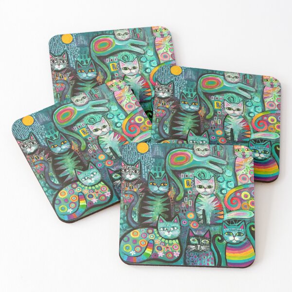 Item preview, Eight Quirky cats designed and sold by Karin Zeller.