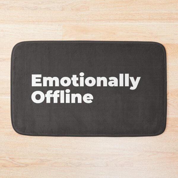 Item preview, Minimalist Relatable Quote “Emotionally Offline” Black Aesthetic Typography Design designed and sold by diahsariw.